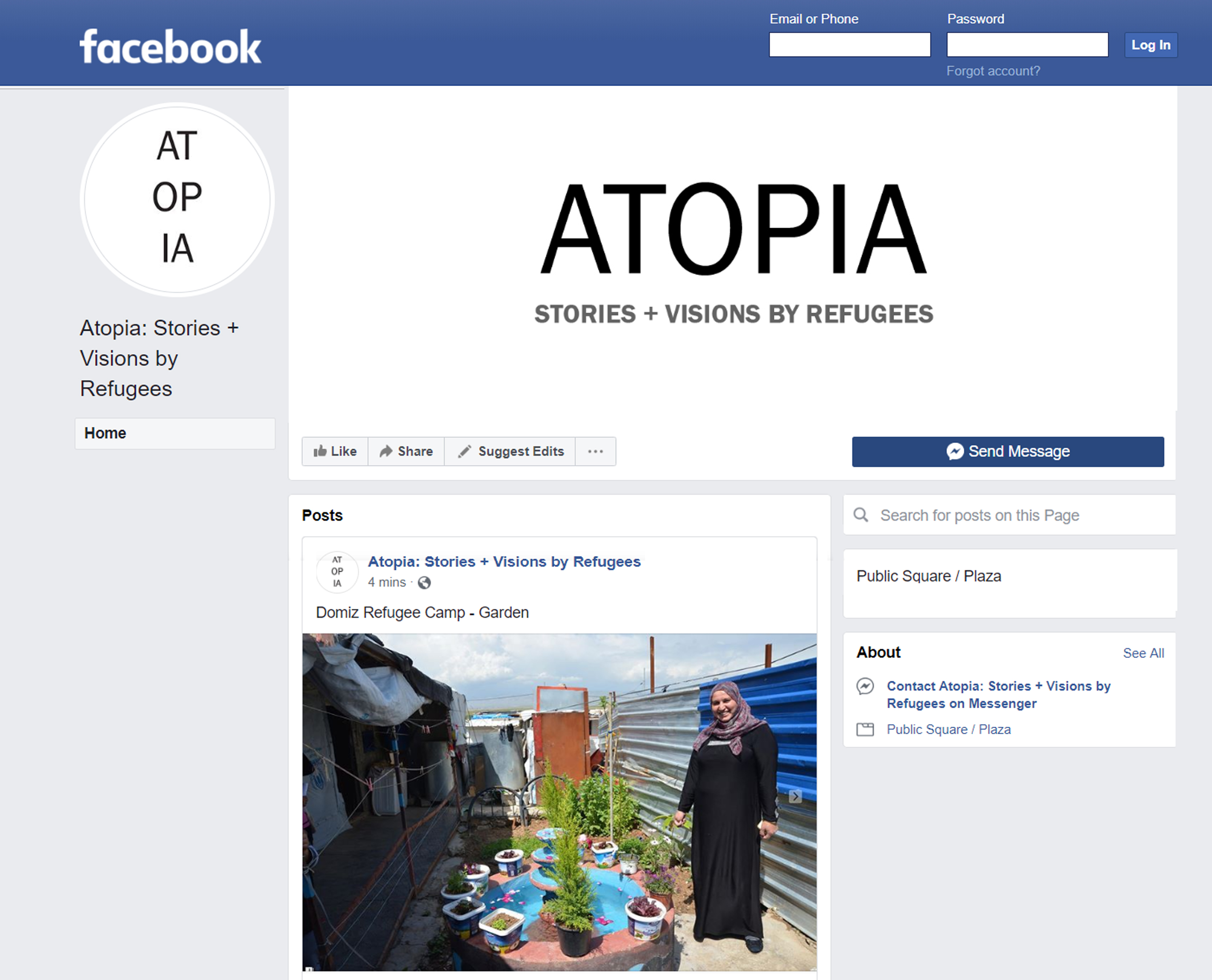 ATOPIA: STORIES + VISIONS BY REFUGEES (AVIVA RUBIN AND STEPHEN FAN)